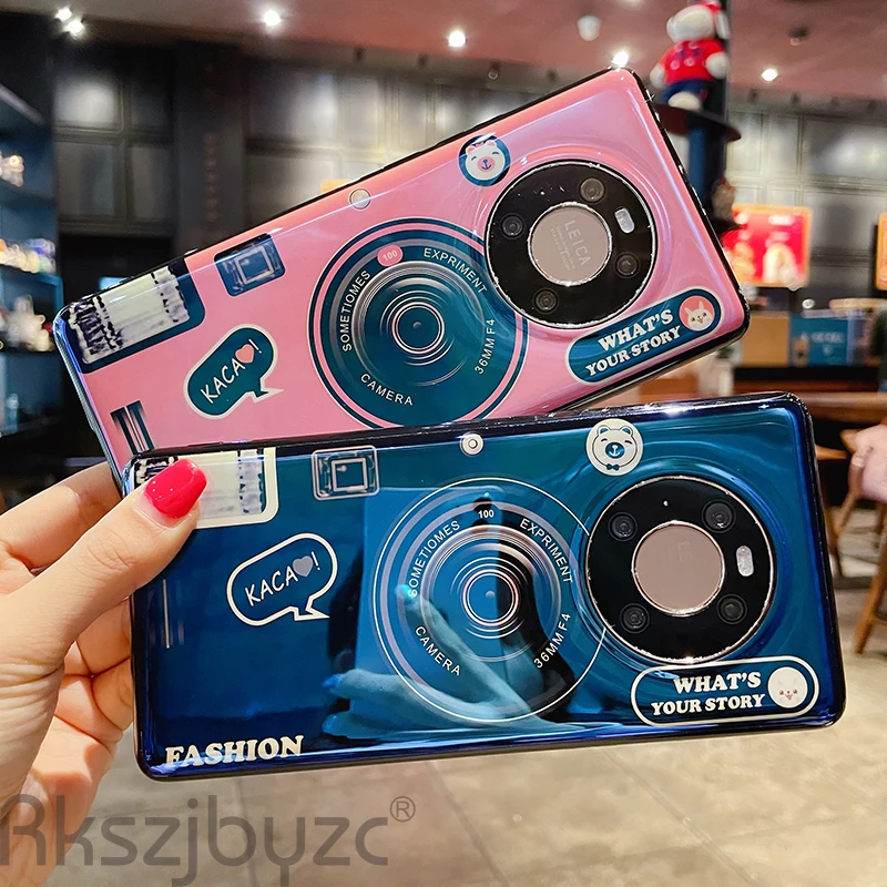 Чехлы с подставкой для камеры Blue Ray чехлы Huawei P30 P20 Pro P10 Lite P9 Nova 4 3 3i мягкий