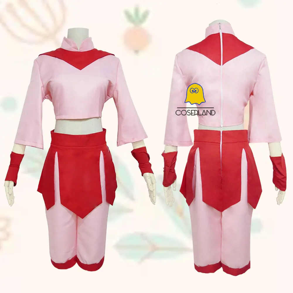 

Anime Avatar The Last Airbender Ty Lee Cosplay Costume for Women Adult Halloween Fancy Suit Pink Dress Set Hanfu Carnival Wear