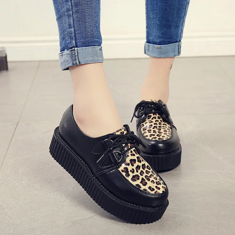 

Creepers casual shoes woman plus size sneakers women shoes ladies platform shoes 2020 Lace-up Women Flats Female shoes loafers