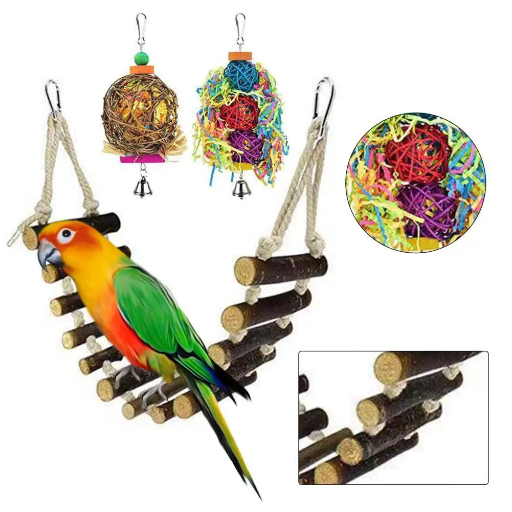 

Intellectual Training Training Playing Parrot Suspension Bridge Toy for Parakeets