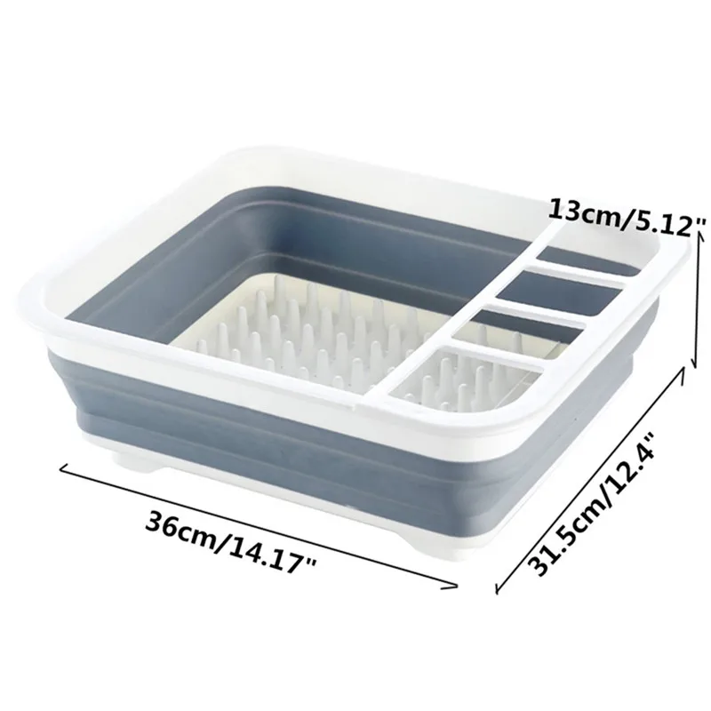 

New Foldable Dish Rack Kitchen Storage Holder Drainer Bowl Tableware Plate Portable Drying Rack Home Shelf Dinnerware Organizer