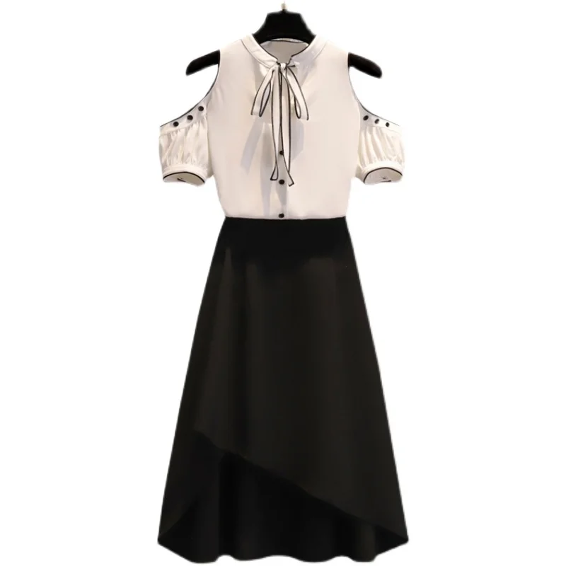 

COIGARSAM Fashion Women Skirt New Summer Skirts Black 5089