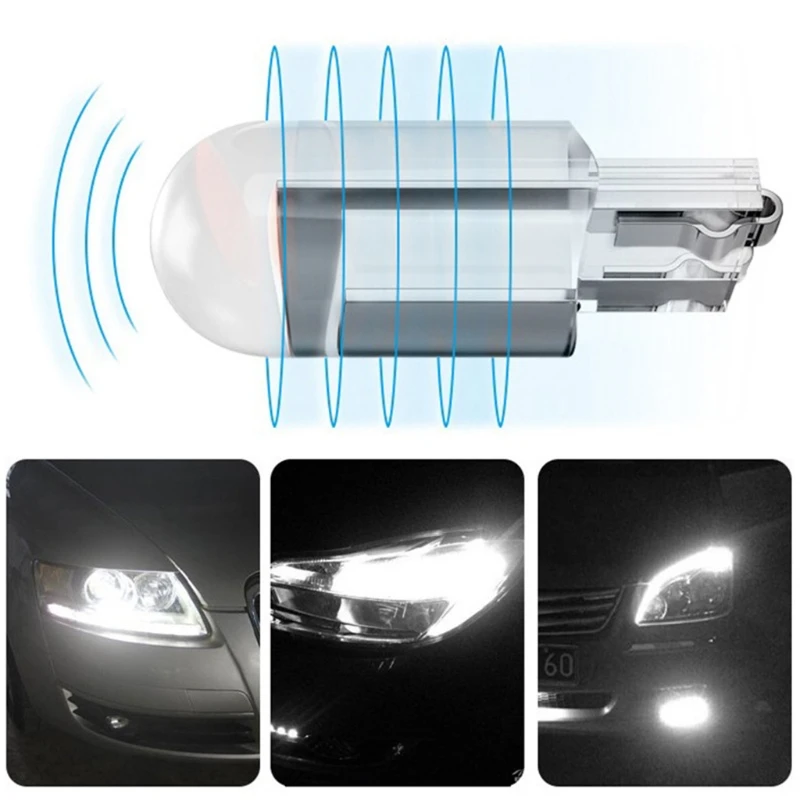 

10Pcs Acrylic Shell COB DC 12V LED Car Lights Bulb 6000K Dome Light Instrument Lamp