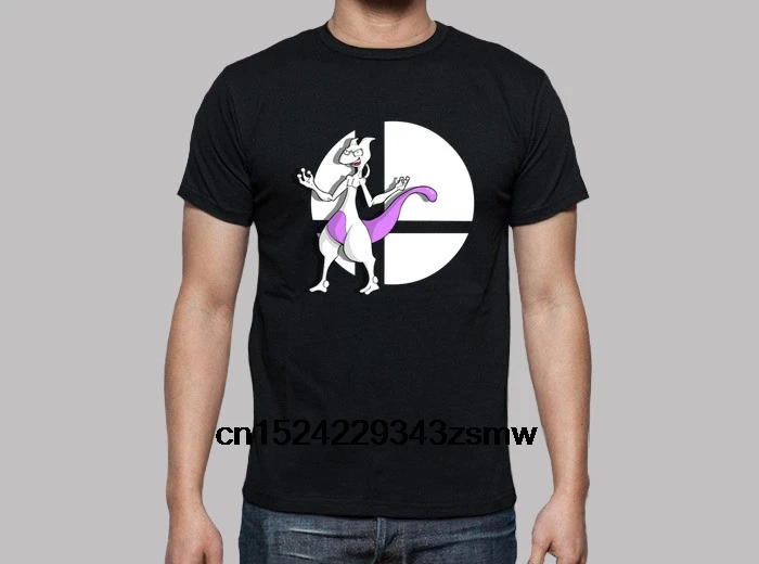 100% хлопок o-образным вырезом на заказ мужские футболки с принтом Футболка mewtwo returns