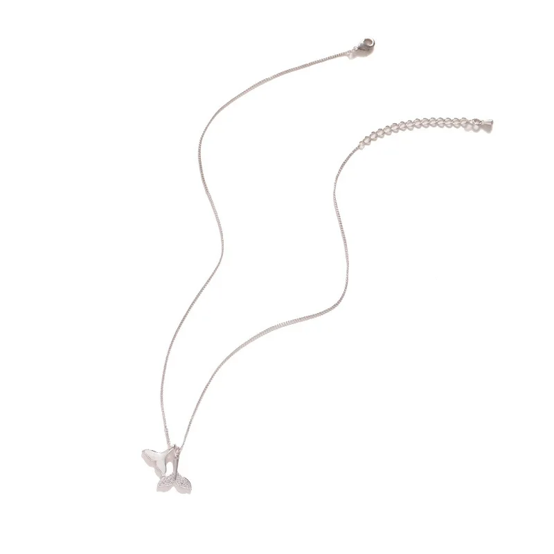 

TT-5 Fishtail necklace girls tide ins simple cold wind dolphin net red Korean temperament to send girlfriend jewelry