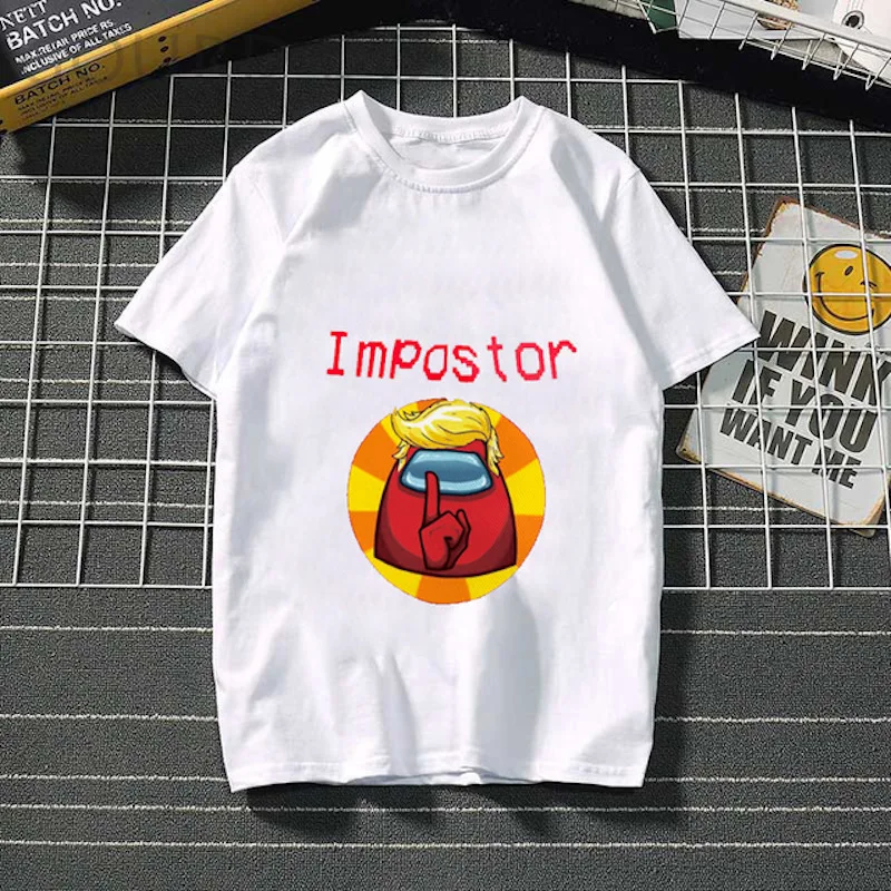

2021 New Game Among Us T Shirt Women Top Printing Summer Tosps Cartoon Graphic Tees Funny Harajuku T-shirt Fashion Tshirt Female