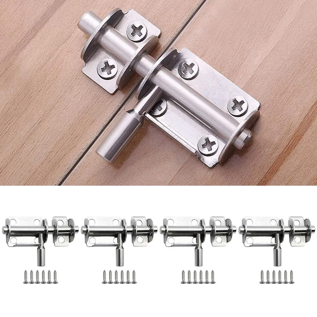 

Thickened Sliding Latches With 24 Screws 4pcs Bolt Heavy Duty Sliding Door