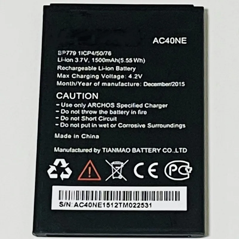 3 7 V 1500mAh AC40NE BP779 1ICP4/50/76 для ARCHOS 40 HELIUM Battery|battery 1500mah|batteries batteriesarchos battery |
