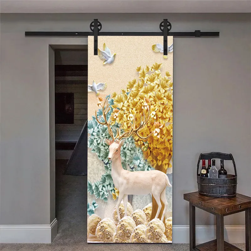 Мультфильм Животные двери плакат Водонепроницаемый Съемный ПВХ Стикеры детской