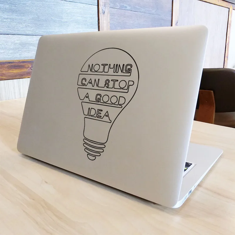 idea Bulb Quote Laptop Sticker for Macbook Pro 16&quot Air Retina 11 12 13 15 Inch Mac Book Skin Accesorios Ideapad Notebook Decal |