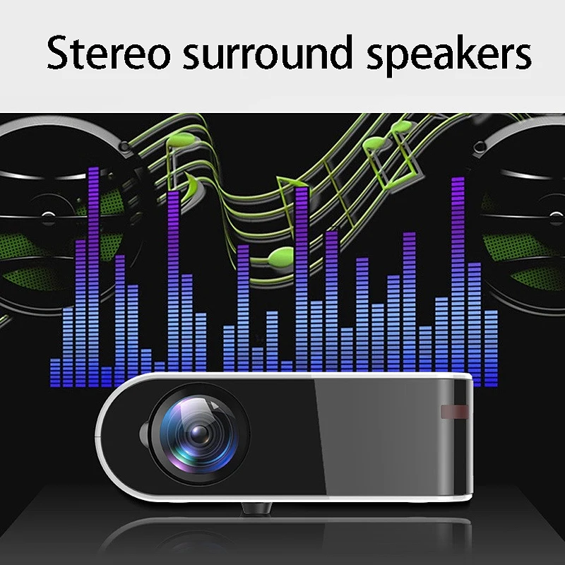 

Hot W18 Projector Home HD 1080P Portable Mini Projector Mobile Screen Version Office Mobile Home Theater(EU Plug)