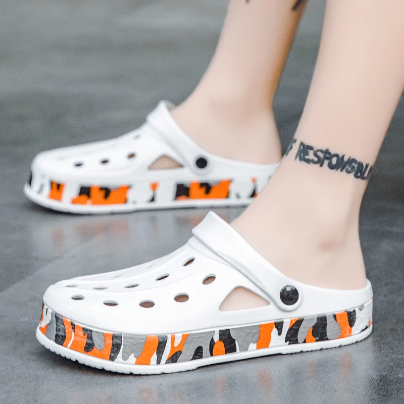 

Allwesome 2021 Men Sandals Adulto Beach EVA Clogs Flats Designer Shoes Male Light&weight Slippers Cholas Zapatos De Hombre