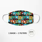 Маска с феминистскими иконами, многоразовая, моющаяся