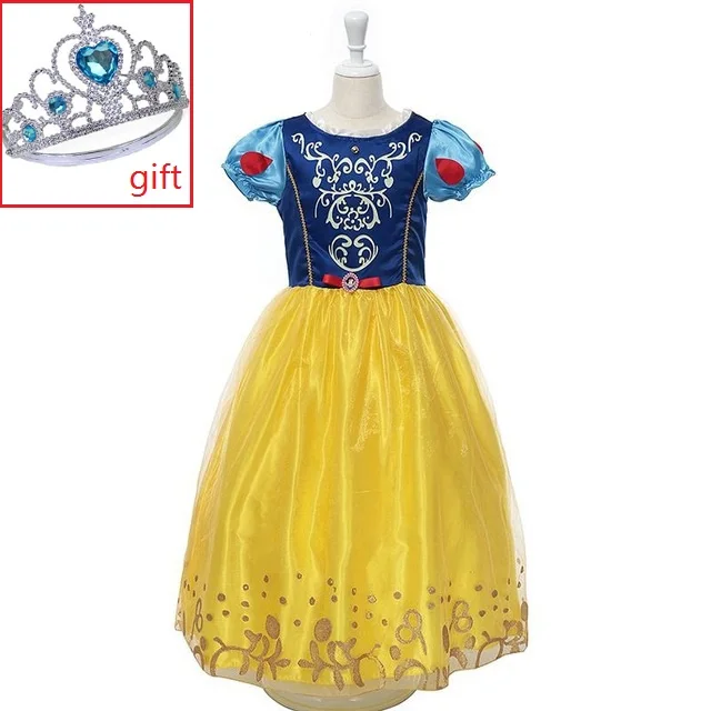 Vestidos infants платья для девочек детские костюмы на Год рождественское платье для вечеринок милые платья в стиле принцессы Эльзы Анны маскарадный костюм - Цвет: as picture