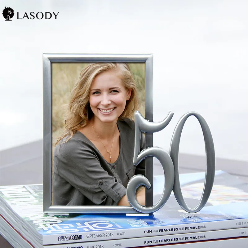 LASODY памятные Фото зеркальные линзы в серебристой 4х6 стеклянная рамка для