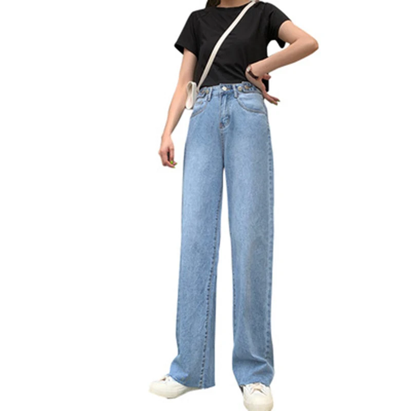 

Women Jeans Trouser High Waist Wide Leg Jeans Denim Clothing Blue Streetwear Vintage 2022 Fashion Harajuku Straight Pants
