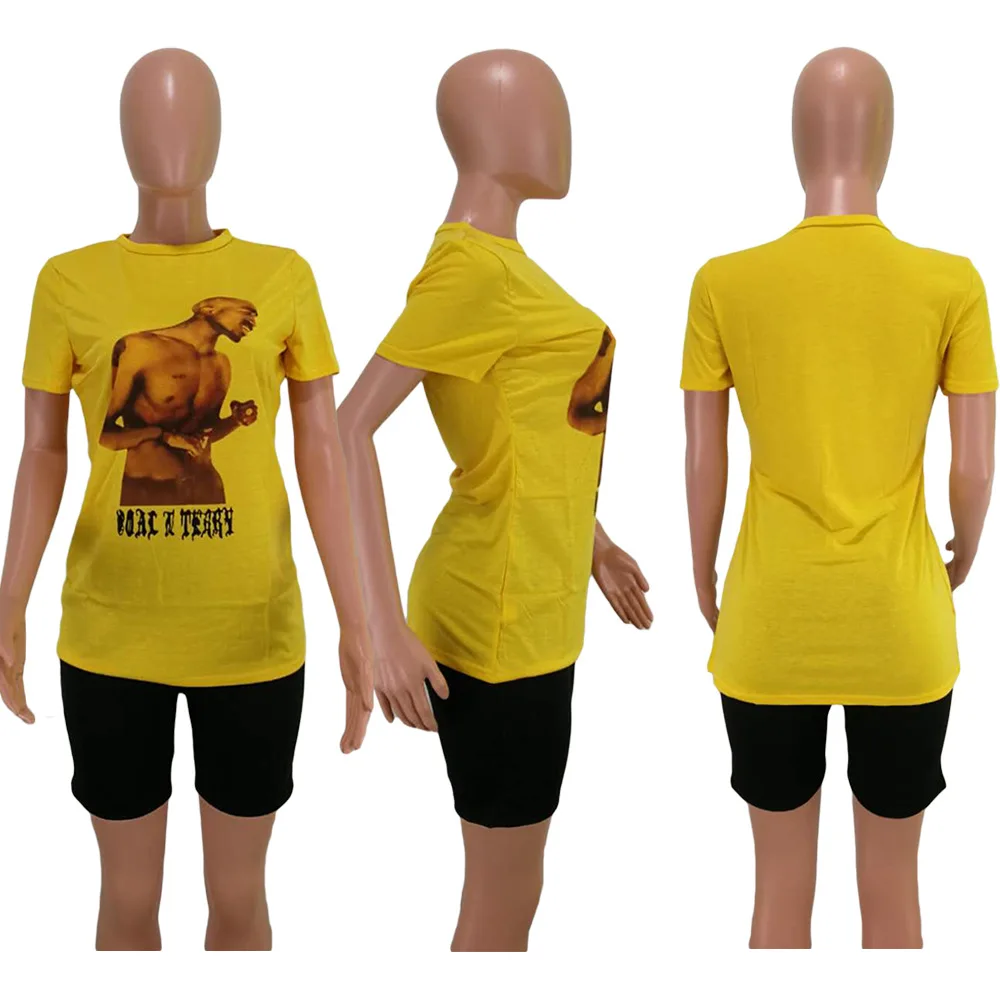 Женский комплект из 2 предметов размера плюс с шортами 2020 Модный летний