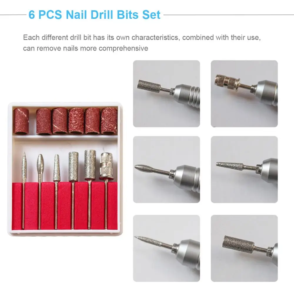 

Portable Rechargeable Nail Drill Machine 36W 35000RPM Manicure Machine Electric Nail File Nail Art Tools Set for Nail Drill bits