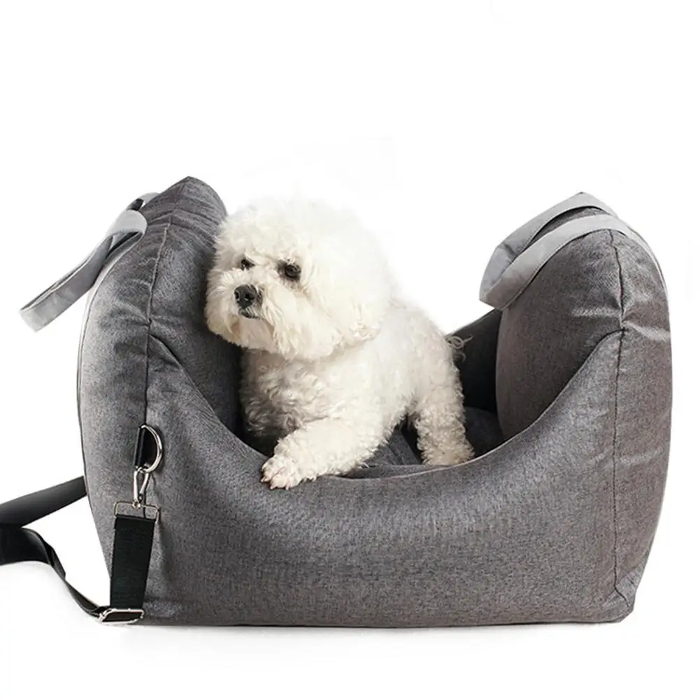 Asiento de coche del perro de elevador de asiento para mascota con asas para los asientos de coche peque&ntilde;o perro y gato asiento de seguridad port&aacute;til de viaje nido mascota-0