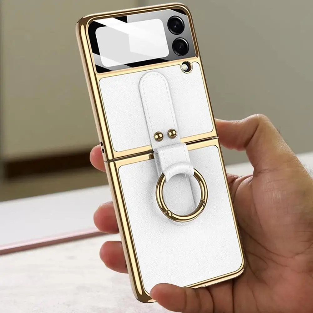 Чехол для телефона с кольцами Samsungs Galaxy Z Flip 3 противоударный защитный чехол