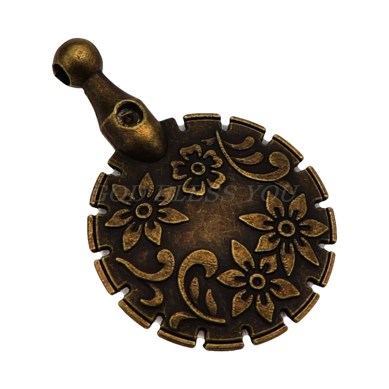 Швейная нить резак для пряжи подвеска круглой формы под античную бронзу DIY