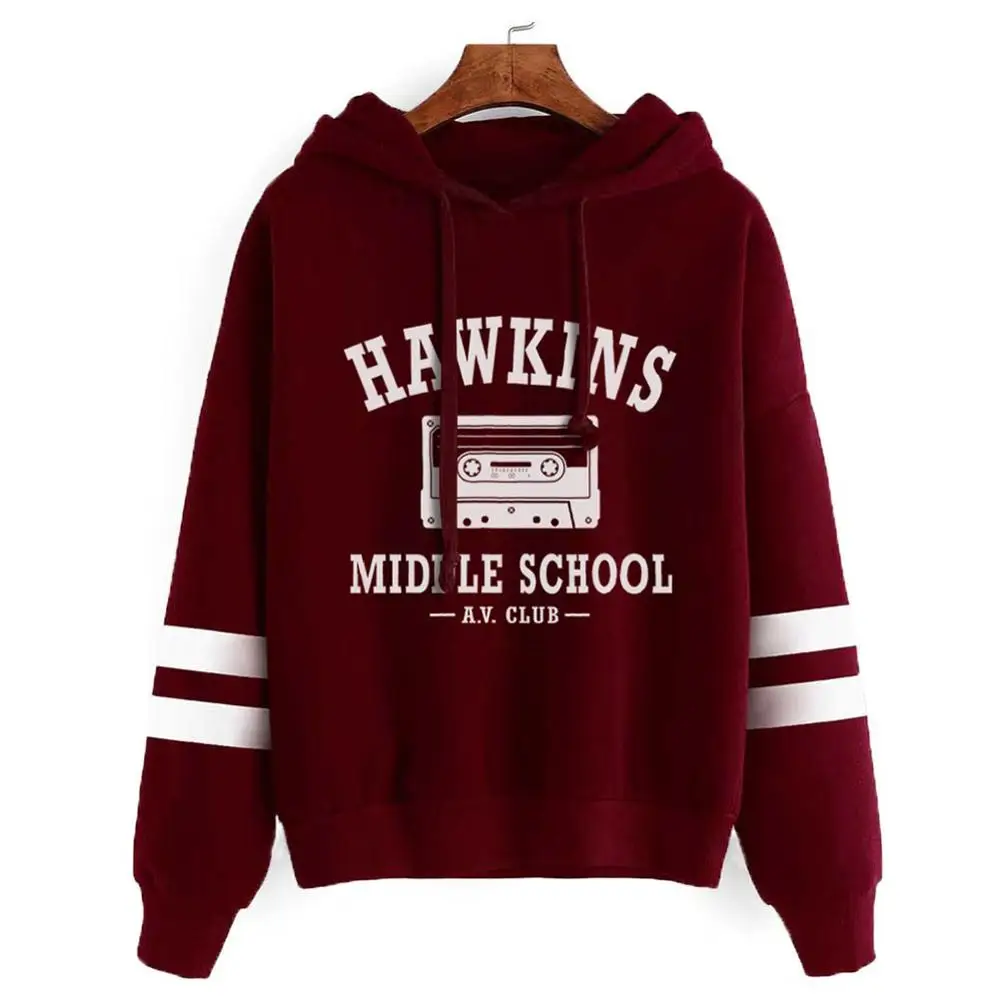 Очень странные дела Косплэй Толстовка Hawkins Middle School 3D пуловер с принтом из сериала