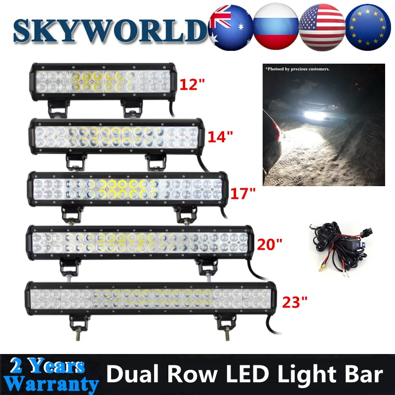 

Car Driving LED Bar Offroad 12 14 17 20 23inch Combo LED Beam Lamp For Auto Boat ATV SUV Truck Tractor Bumper Light Bar 12V 24V