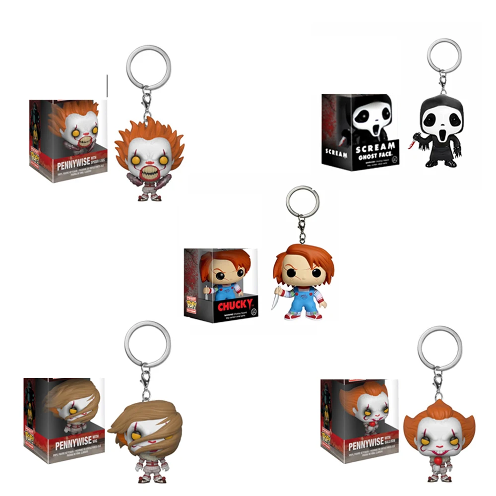 Новое поступление брелок FUNKO IT Pennywise крик призрак лицо Чаки Карманный Брелок ПВХ