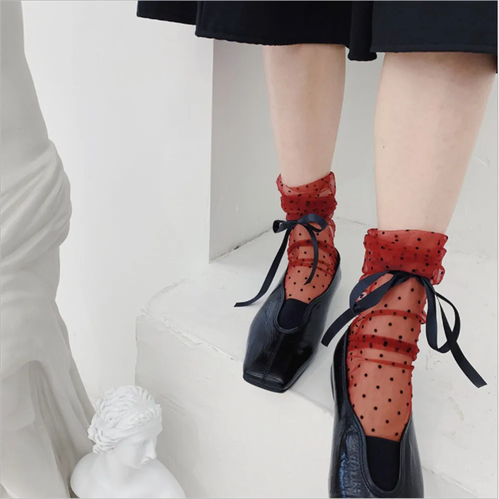 Носки женские летние ультратонкие кружевные в стиле ретро | Женская одежда