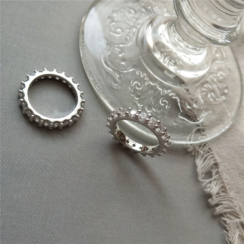 Женское кольцо RUIYI из настоящего серебра 925 пробы с простым модным переключением