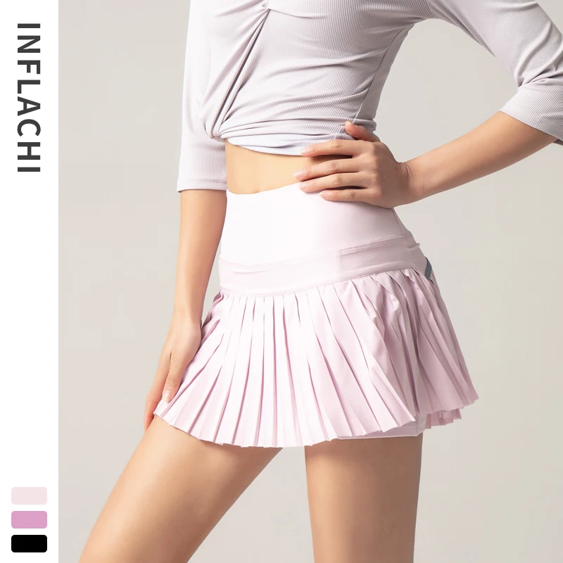 Женские спортивные теннисные юбки юбка для гольфа шорты фитнеса с высокой талией