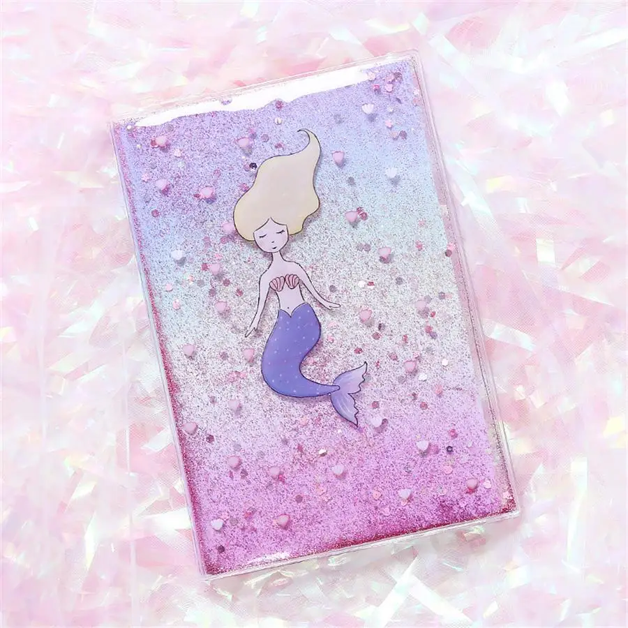 Милый Qiuck Sand ручная книга журнал путешествия книга дневник тетрадь Kawaii Русалка тетрадь школьные офисные принадлежности канцелярские принадлежности