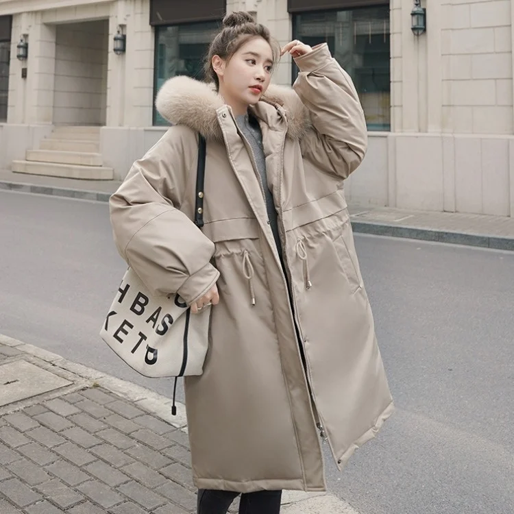 

Large Women's Long 2021 Winter Plush Clothes Long Coat Cotton Fashion The New Listing Best Furry Temperament Harajuku Cute