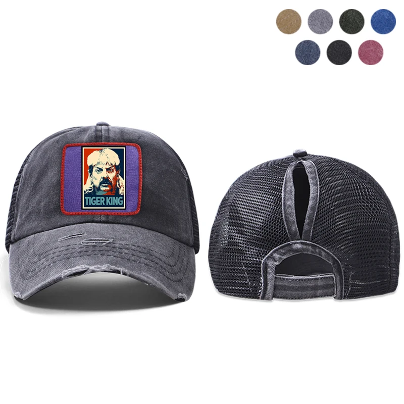 Бейсбольная кепка в стиле тигра короля Джо экзотика Америка снова Снэпбэк хлопок