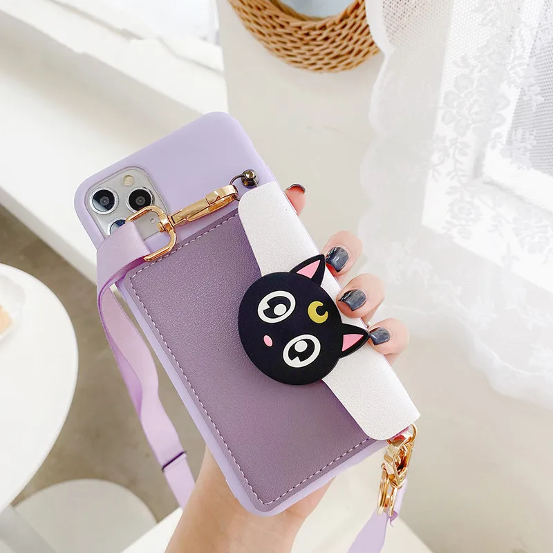 

Card bag Leather Wallet soft Phone Cases for Redmi Note 8 8T 9s 9 10x Pro 4G Max K20 K30 Ultra 5G Lanyard Strap Flower Cover