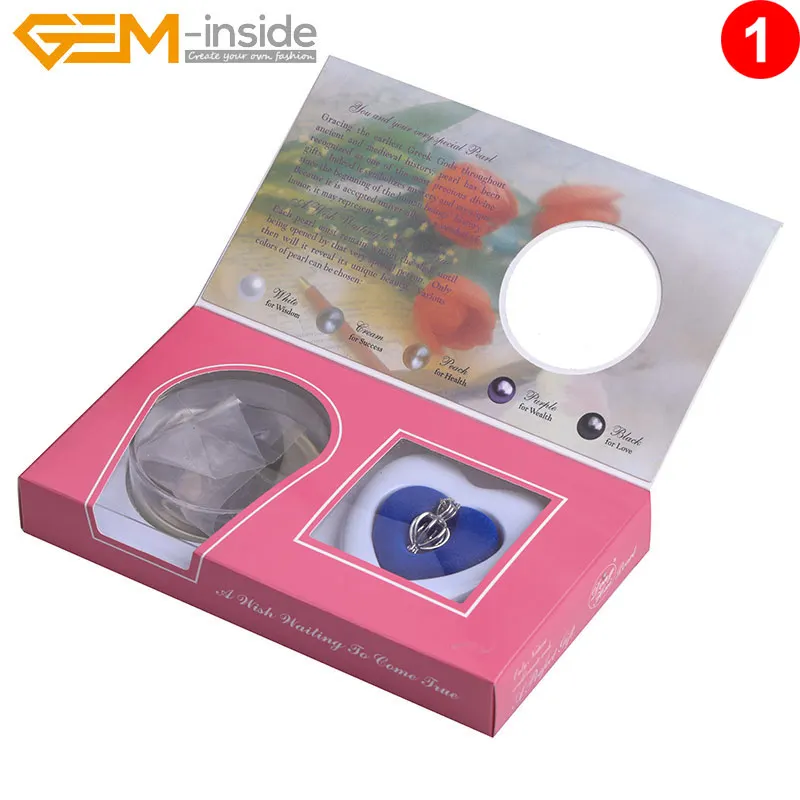Натуральная устричная клетка Love Wish Pearl Набор Колье in oyster DIY коробки для ювелирных