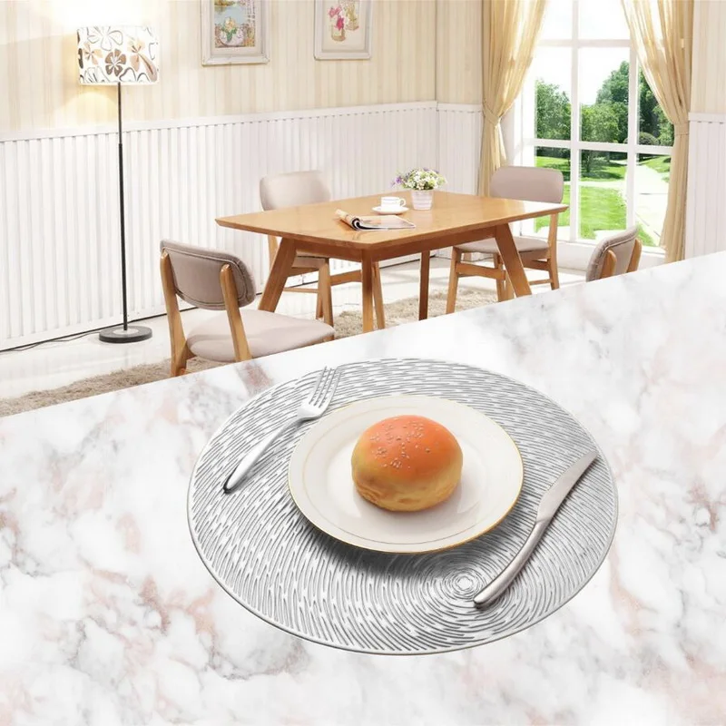 Hoomall 1pc Octagonal Hollow Heat-insulated Pad PVC Placemat For Dinner Table Waterproof Non Slip Coffee Mat Home Decoration | Дом и сад