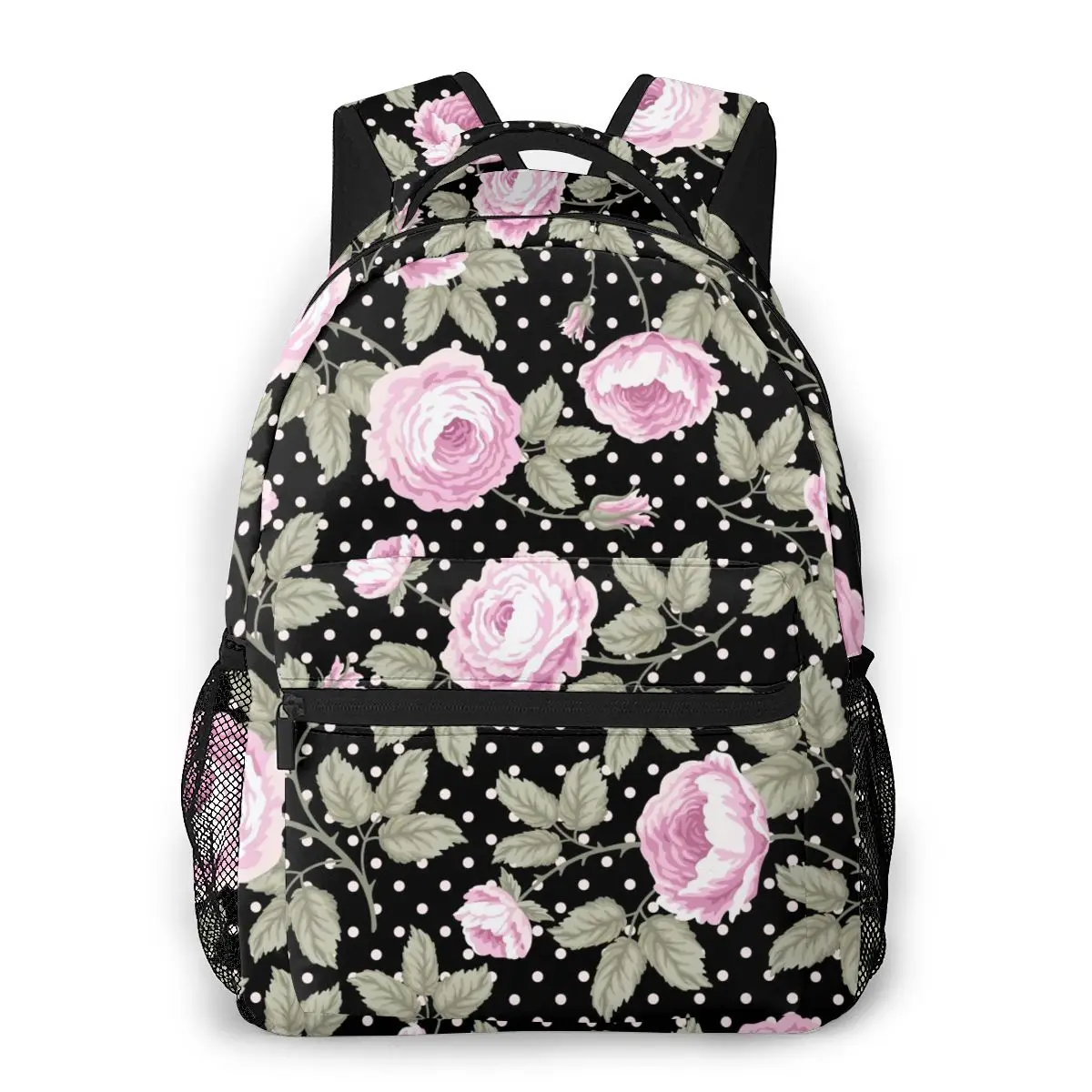 Рюкзак для путешествий с цветочным рисунком розовый рюкзак розами спортивная