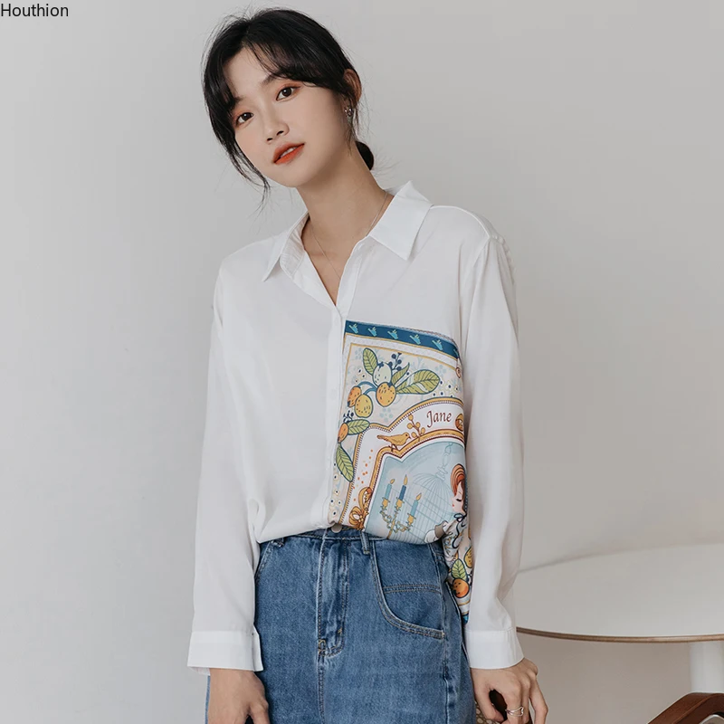 

Women's Blouses Polo Shirts Chiffon Top Fashion Casual Shirt Long Sleeve Summer Blouse Plus Size Loose Button Lady Tops 20113