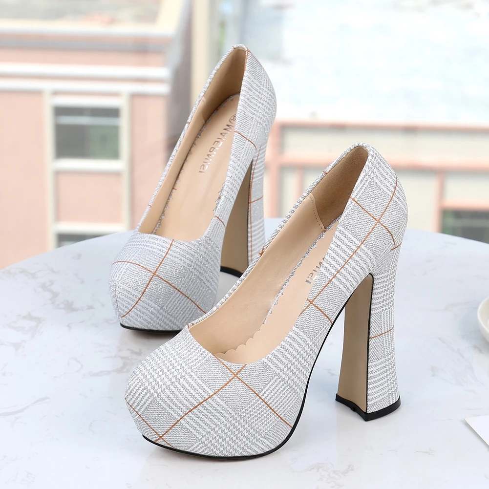 Новинка Сезон весна осень Женские туфли Туфли лодочки на каблуке 14 см и высокая
