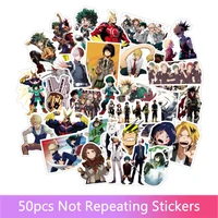 50pcsset my hero academy 2020 stickers decal for snowboard laptop luggage car fridge diy styling decor stickers toys