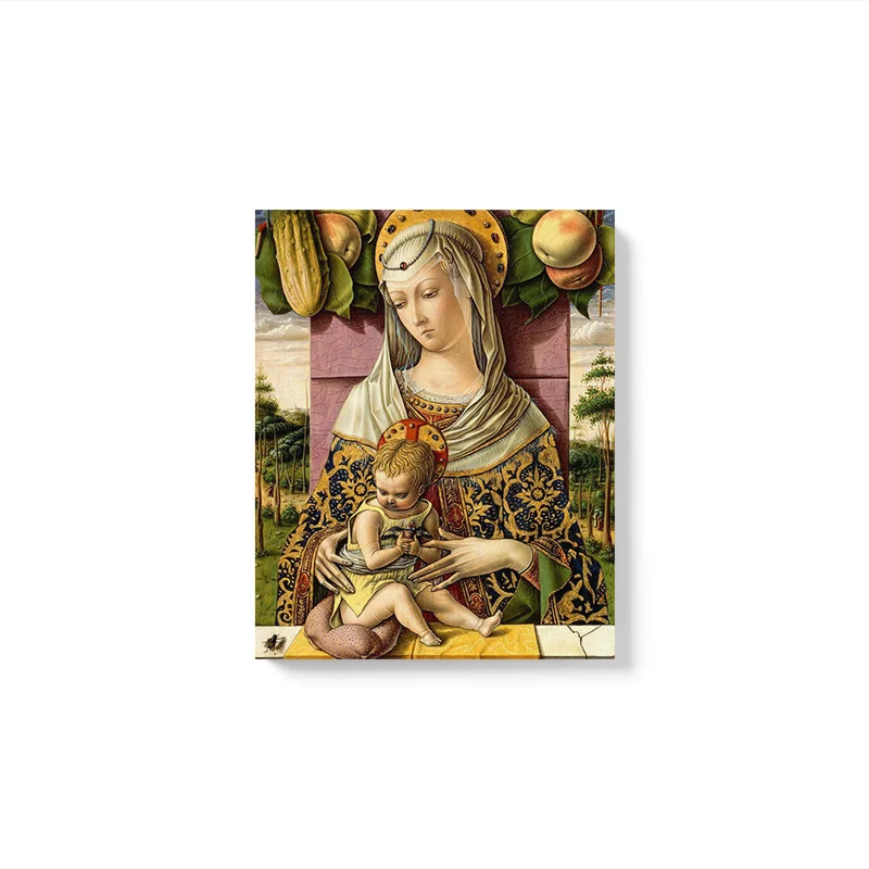 Живопись Карло кривелли Мадонна и ребенок постер на холсте настенный