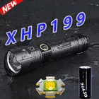Суперъяркий мощный светодиодный фонарик XHP199, 8000000 люмен, фонарик, лампа с Usb-зарядкой, водонепроницаемая лампа для кемпинга и охоты