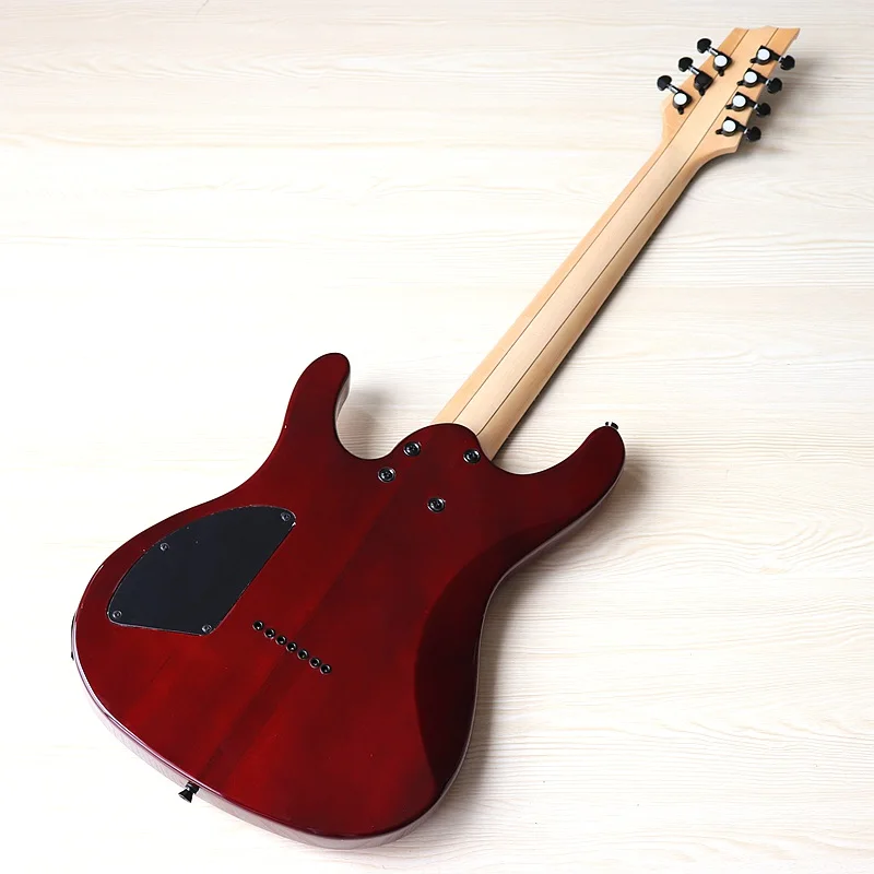 1 stücke kanada ahorn holz neck baum burl top holz 7 string e gitarre 39 zoll 24f hochglanz musical instrument mit fehler free global shipping