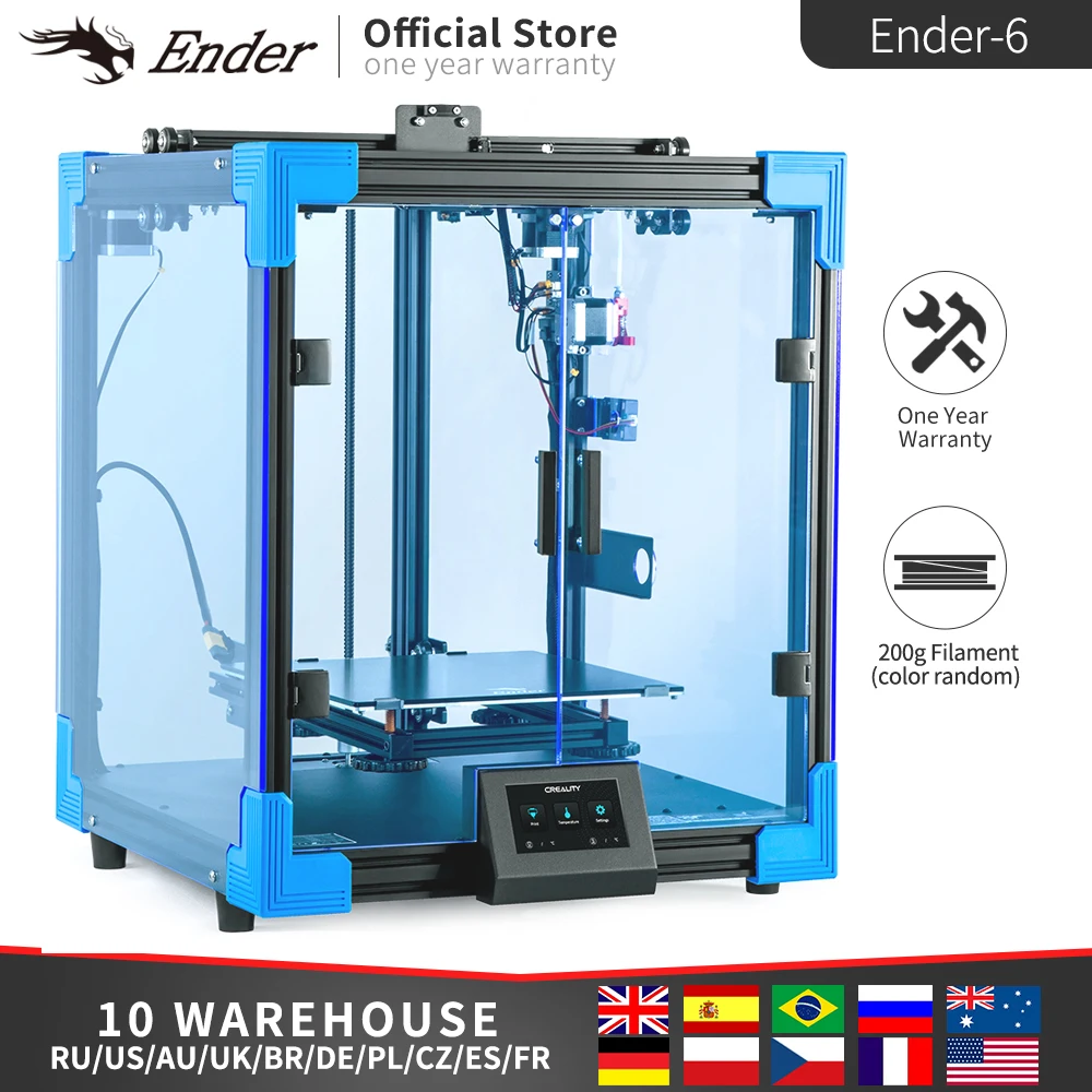 Ender-6 3d Print Kit High Precision Large Size,Silence Mainboard TMC2208 Creality 3D
