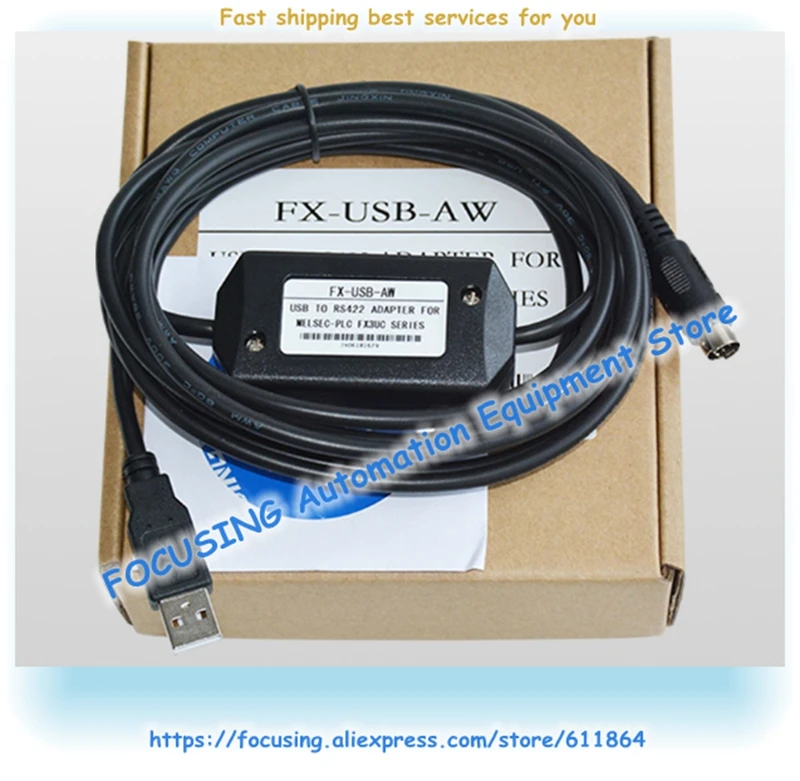 Новый FX PLC программирующий кабель FX-USB-AW для серии класса А | Компьютеры и офис