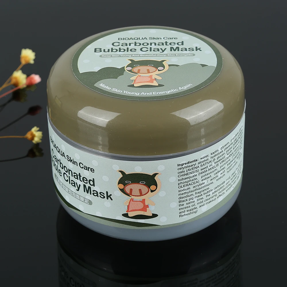 1pcs little Pig Pigskin Collagen Nourishing Mask Bioaqua Skin Care Sleep Treatment Whitening Bubble Carbonate Mud |