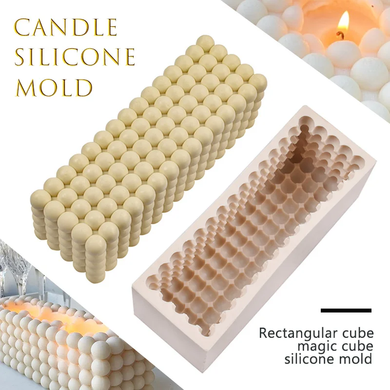 

Форма для квадратных кубиков свечей, 3D круглая силиконовая форма для свечей, украшение для дома, силиконовая форма для свечи, свечи