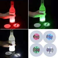 mini glow coaster led bottle light stickers festival nightclub bar party vase decoration led glorifier drink cup mat 3 modes734