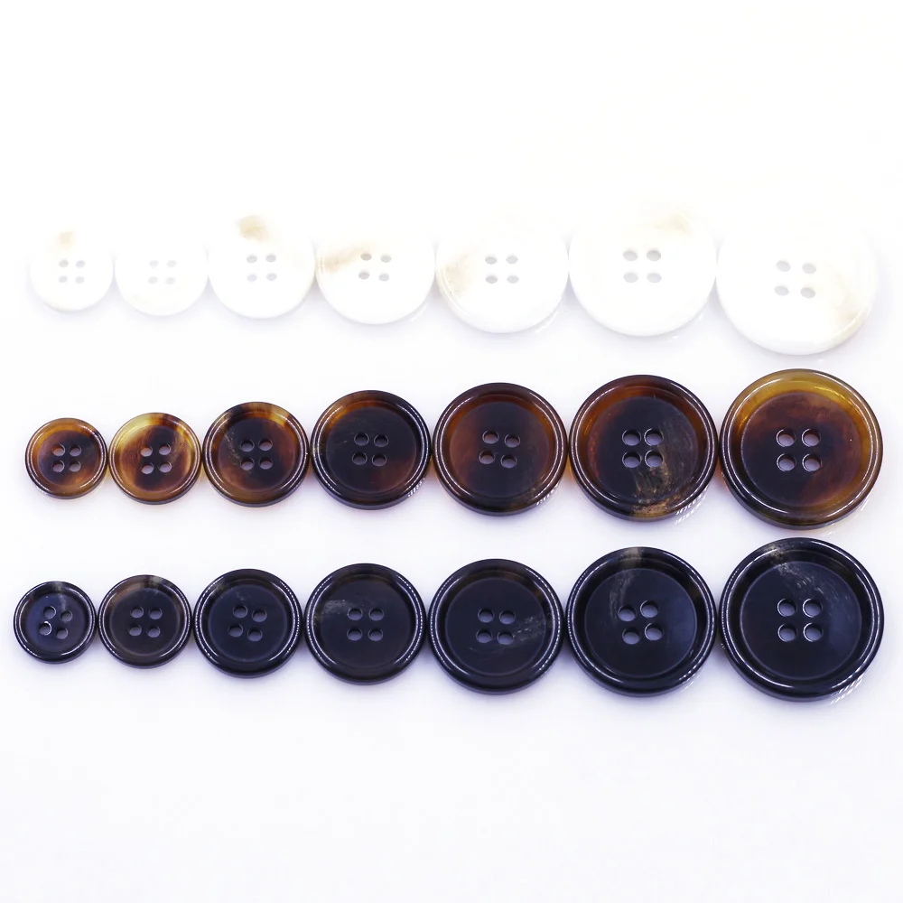 

Sewing Buttons Round Brown Black White Resin Plastic 4 Holes DIY Clothes Shirt Suit Coat Sweater Crafts Scrapbook Accessories